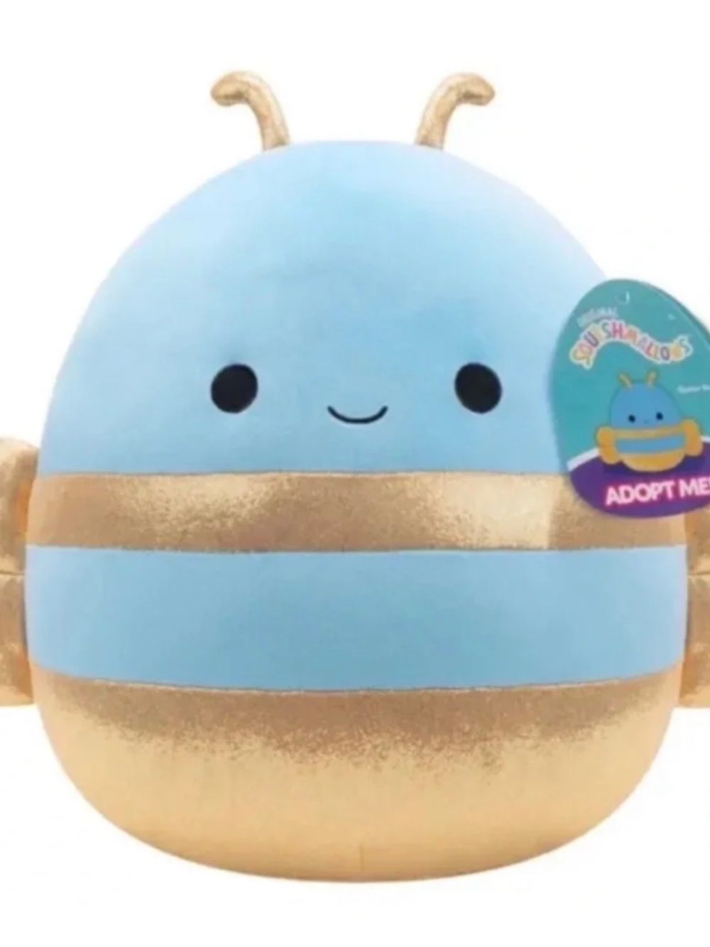 NWOT- Squishmallows Adopt Me! Queen Bee 14" Blue Gold